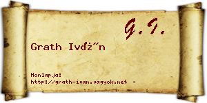 Grath Iván névjegykártya